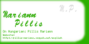 mariann pillis business card
